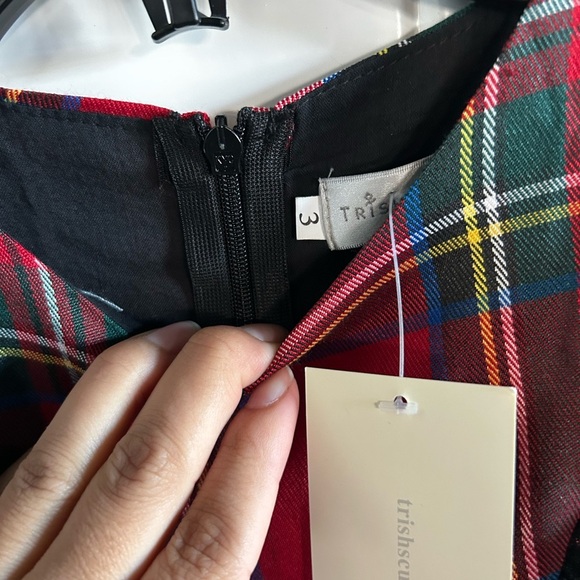 Trish Scully NWT Size 3t Plaid Red and Black Girls Dress - Picture 3 of 4